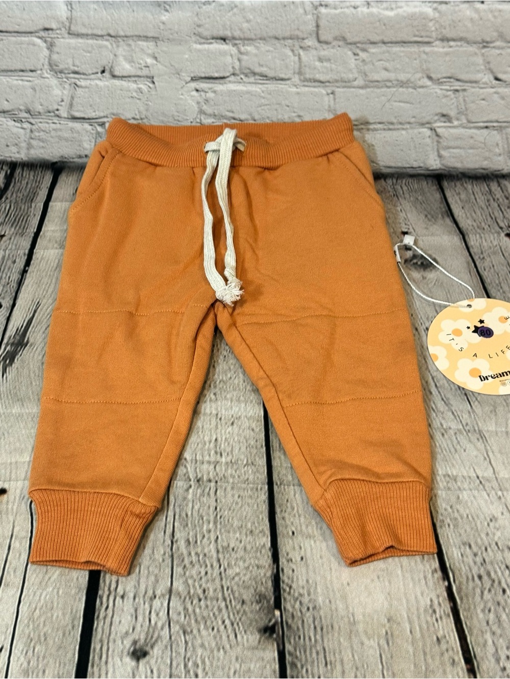 Dream Big Little Co Pumpkin Color joggers
